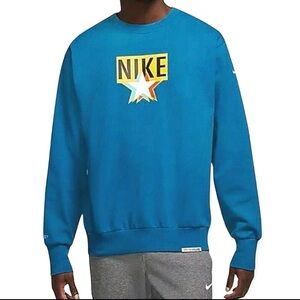 Nike Teal Blue Crewneck Sweatshirt with Star Logo
